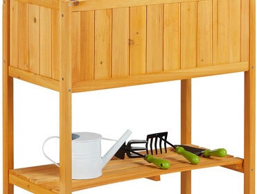 Relaxdays Hochbeet Holz, Pflanzbeet Auf Stelzen,
