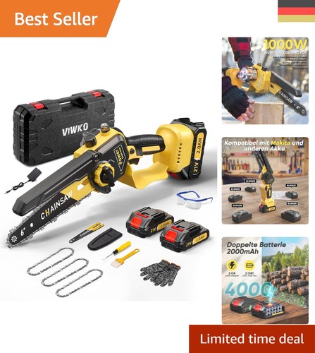 Viwko 6 Zoll Mini Akku Kettensäge