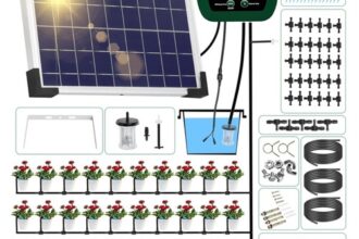 Solar Bewässerungssystem 30M Tropfschlauch Automatisch Garten