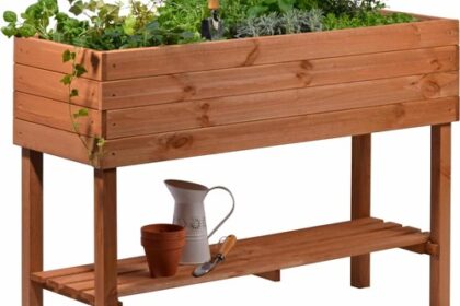 Hochbeet mit Ablagefläche Gemüsebeet Kräuterbeet Pflanzbeet