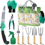 Gartenwerkzeug Set, 10 Stück Schwerlast Edelstahl
