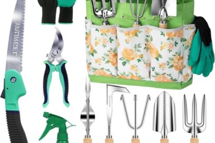 Gartenwerkzeug Set, 10 Stück Schwerlast Edelstahl