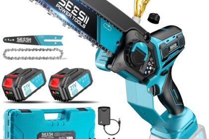 Powervolle Akku Kettensäge: 1000W, 2x4000mAh, Werkzeuglose