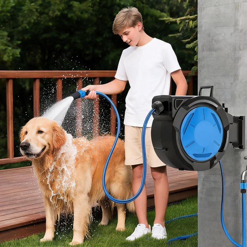 Ausziehbare Schlauchtrommel 32M Schlauchbox Gartenschlauch Schlauchaufroller