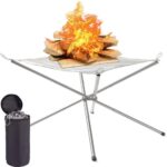 Feuerschale Edelstahl Faltbar Feuerstelle Camping Garten