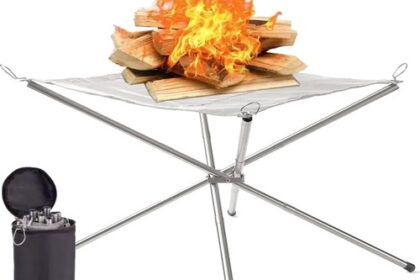 Feuerschale Edelstahl Faltbar Feuerstelle Camping Garten