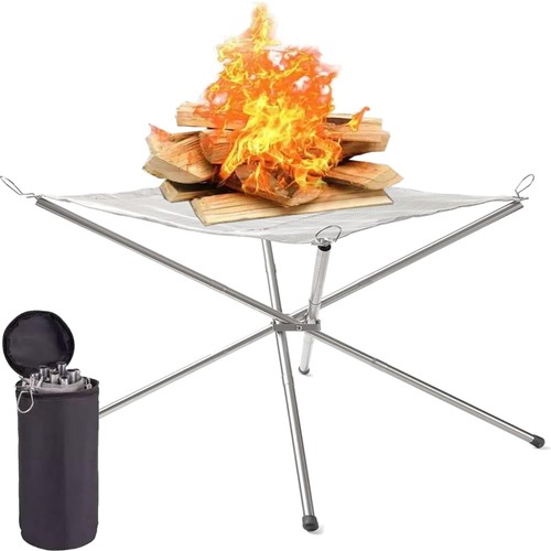 Feuerschale Edelstahl Faltbar Feuerstelle Camping Garten