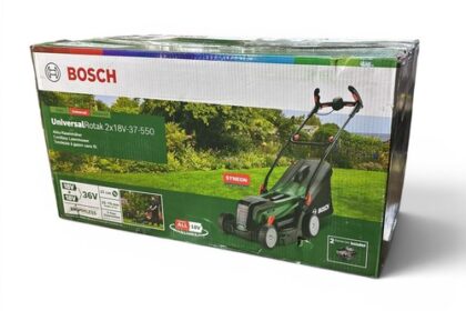 Bosch Akku-Rasenmäher UniversalRotak 2x18V-37-550, 2xAkku 4.0