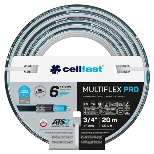 Gartenschlauch MULTIFLEX PRO, Strapazierfähig, 6lagig, Trikotgeflecht