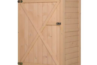 Comanlai Holz Gartenhaus Geräteschrank Outdoor Werkzeugschrank