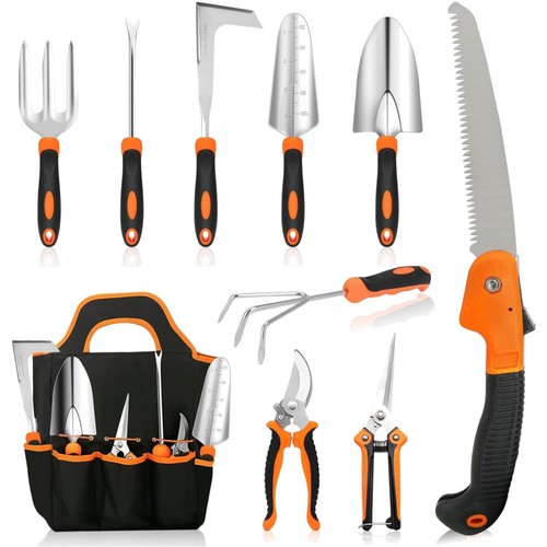 Gartenwerkzeug Set 10 Stück Edelstahl rostfrei