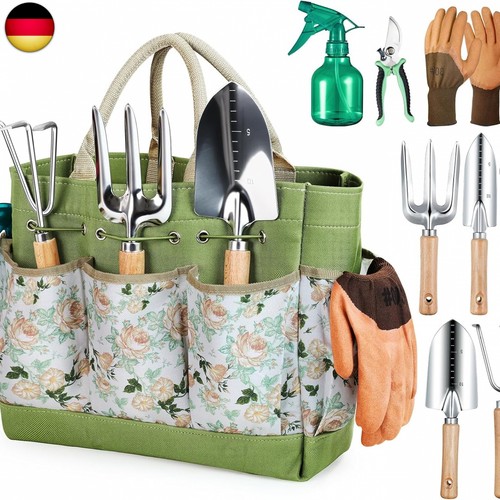Grenebo Gartenwerkzeug Set,9 Stück Garten Werkzeug