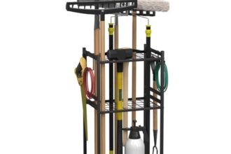Gartenwerkzeug-Organizer 3-stufig Metall Regal Garage Werkzeughalter