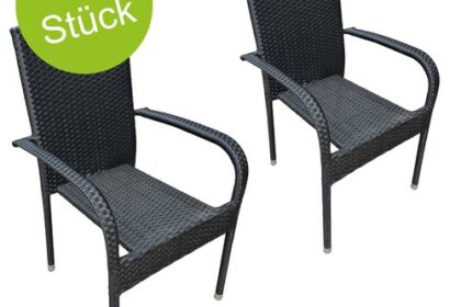 8x Stuhl Gartenstuhl Polyrattan Gartensessel Terrasse