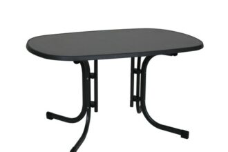Gartentisch BHT 140x70x90 cm grau Outdoortisch