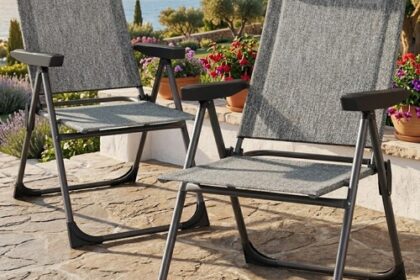 Casaria Polyrattan Gartensessel Set Klappstuhl Hochlehner