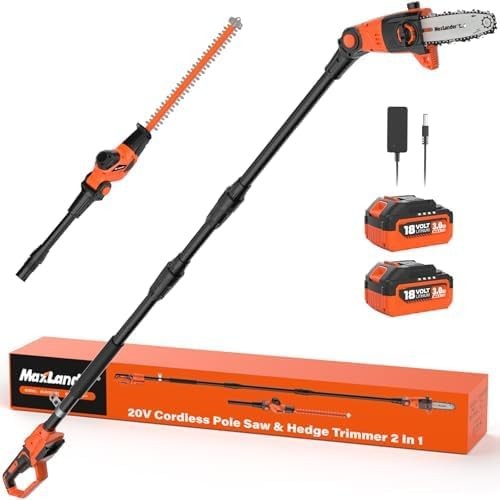MAXLANDER Akku Heckenschere 45cm 20cm Hochentaster