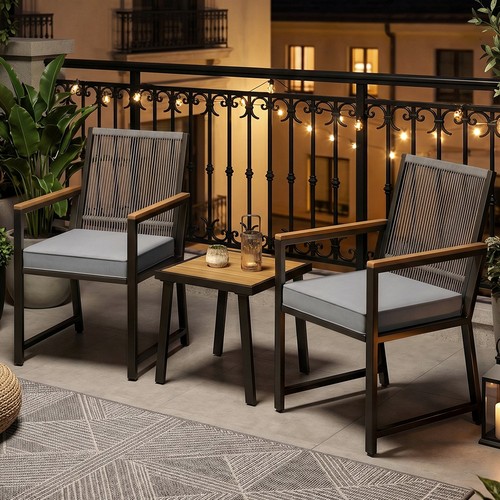 Polyrattan Sitzgruppe mit Kissen Gartenmöbel Set