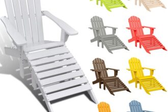 Adirondack Gartenstuhl mit Fußteil Massivholz Tanne