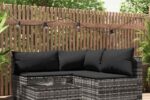Garten Lounge Set mit Kissen Gartensofa