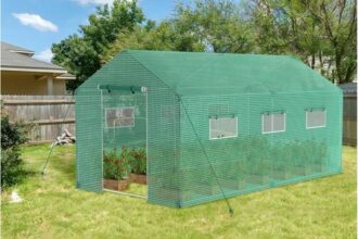 Gewächshaus 4.5x2x2m begehbar mit Türen und