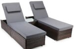OYAJIA Gartensessel, 3er Set, Polyrattan Lounge