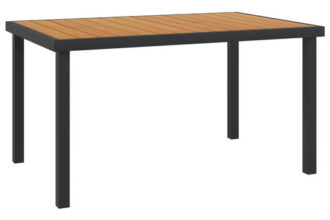 Gartentisch Braun 140x90x74 cm Aluminium und