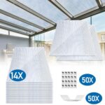 14~28x Polycarbonat Hohlkammerstegplatten Treibhaus 4mm Gewächshaus