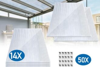 14~28x Polycarbonat Hohlkammerstegplatten Treibhaus 4mm Gewächshaus
