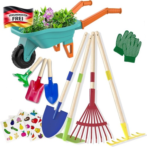 Kinder Gartenwerkzeugset, 70CM Schubkarre Mit 70CM