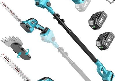 SEESII 6-in-1 Mini Kettensäge Akku Heckenschere