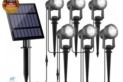 NATPOW Gartenstrahler Solar, Solar Gartenleuchte LED